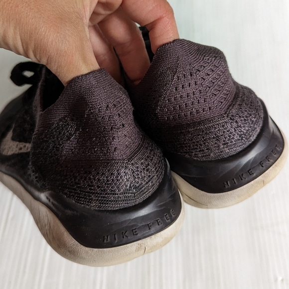 NIKE Free RN Flyknit 2018 Black Running Shoes Sneakers - Picture 9 of 12